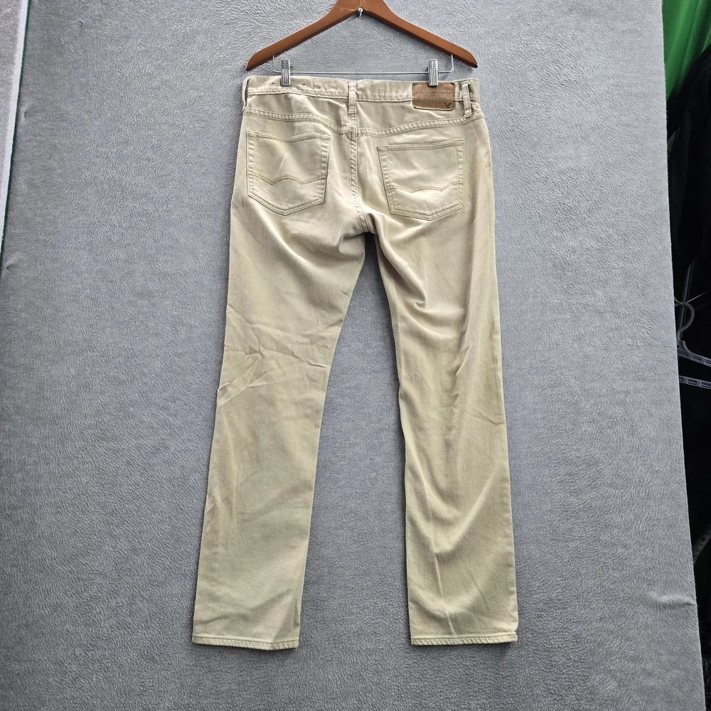 American Eagle Outfitters Men Jeans 33/32 Beige Pants Khakis Twill 30